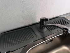 24 Inch Longer Silicone Sink Faucet Mat - Fast Self-Draining Bathroom  Kitchen