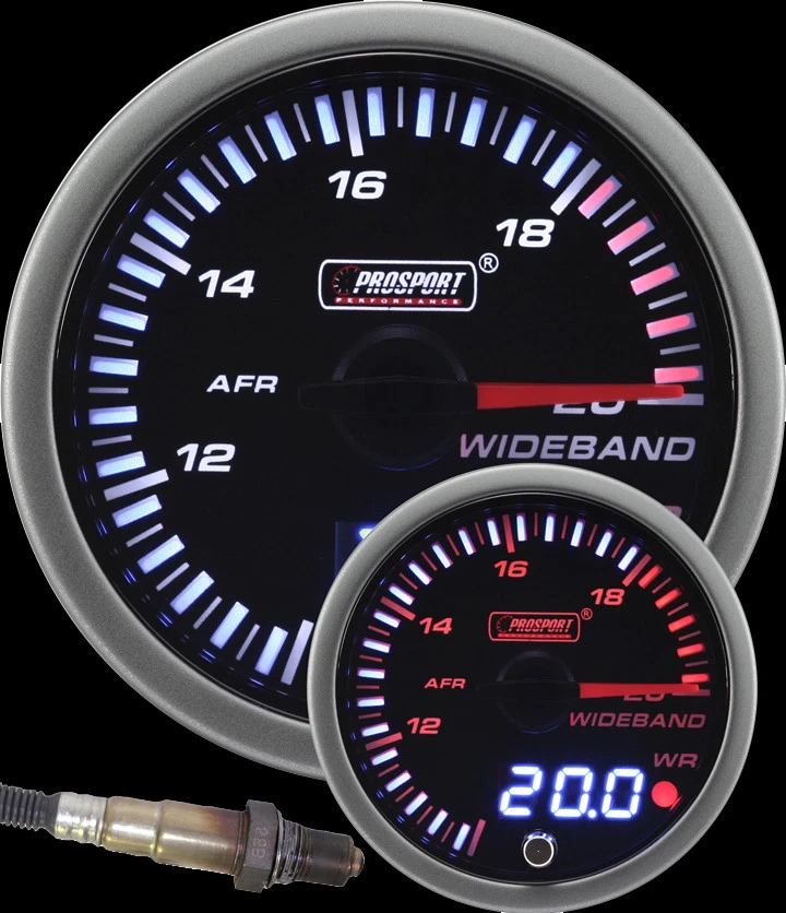 Prosport 60mm JDM Wideband Air Fuel Ratio Gauge w/ Bosch O2 sensor kit AFR - Image 2 of 3