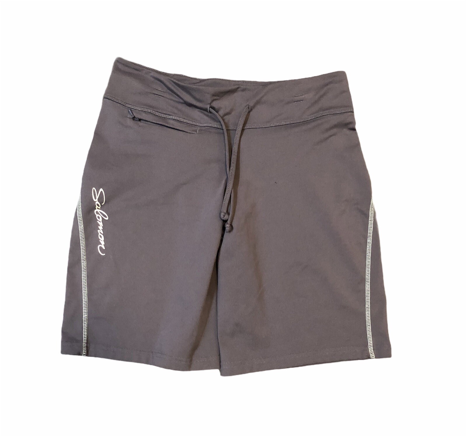 C16) Pantaloncini Salomon Viola Grigio Running Allenamento Atletico Taglia S Donna