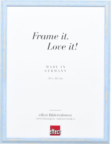 Effect wooden frame profile 32 blue 50x60 cm acrylic glass-