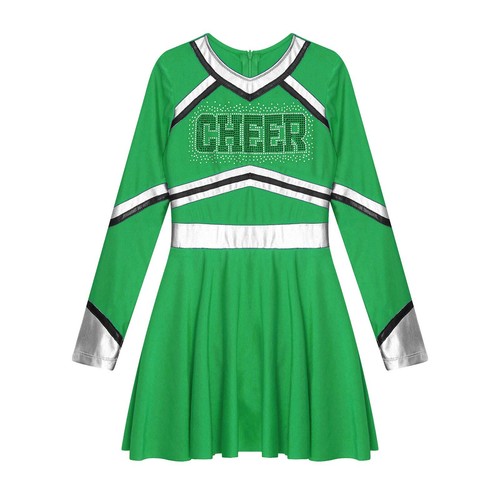 DE Kinder Mädchen Tanz Aktiv Cheerleader Wettkampf Cheerleading Glitzernd Kostüm - Bild 64 von 85