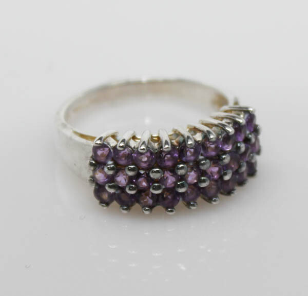 Dramatic Amethyst Sterling Silver Ring, Size 8.50… - image 4