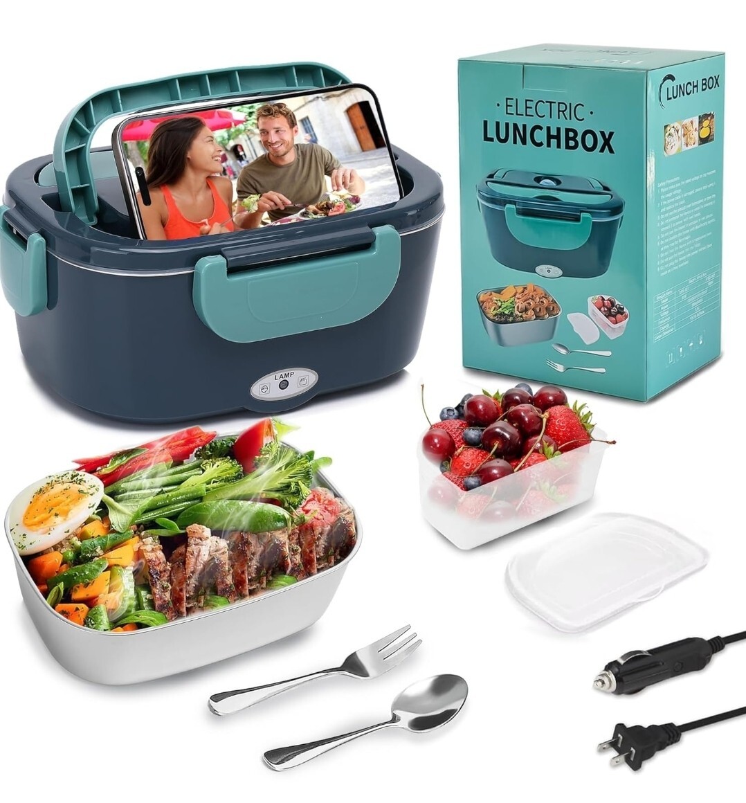 Calentador De Comida Almuerzo Alimentos Portátil Con Conexión Para Auto Carro