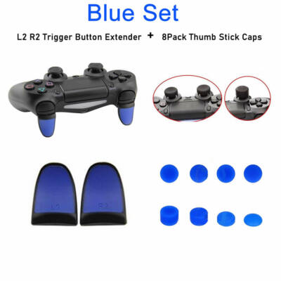 PS4 DualShock 4 Controller L2 R2 Trigger Extender Grip Buttons +8x