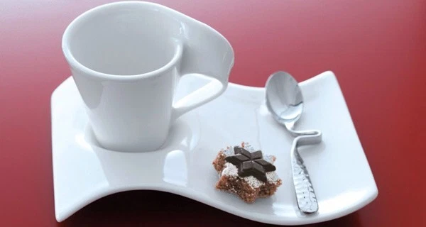 Villeroy & Boch Neuf Vague Café 6 Tasse Café espresso+Soucoupe+Cuillère à Café - Photo 1/1