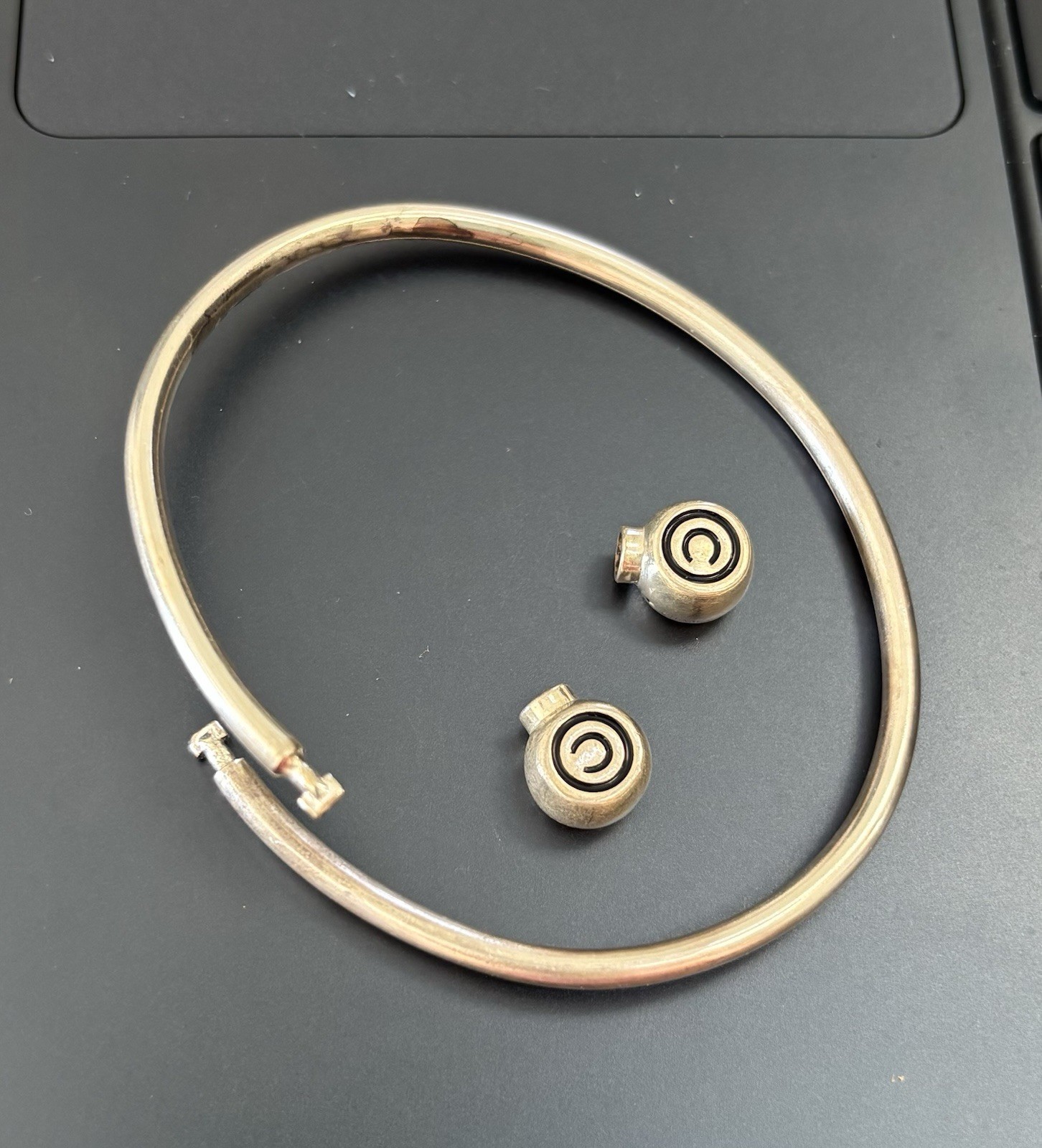 Chamilia 925 Silver Adjustable Bangle Bracelet wi… - image 3