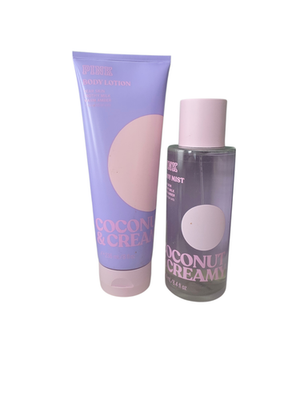 #ad #ad NEW Victoria#x27;s Secret Pink Coconut amp; Creamy Body Mist Spray and lotion Duo Set $26.95