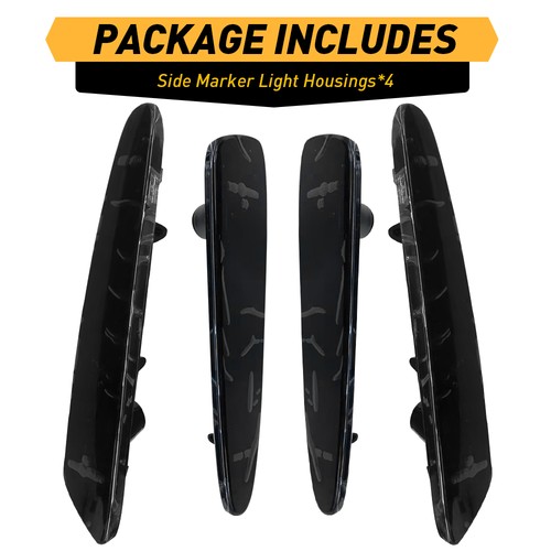 4/8x Smoked Rear Front Side Marker Parking Housings Light For 05-13 Corvette C6 - Picture 9 of 22