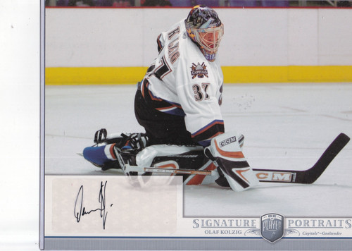 OLAF KOLZIG 06/07 UPPER DECK BE A PLAYER AUTO PORTRAITS 8X10 SHORT PRINT