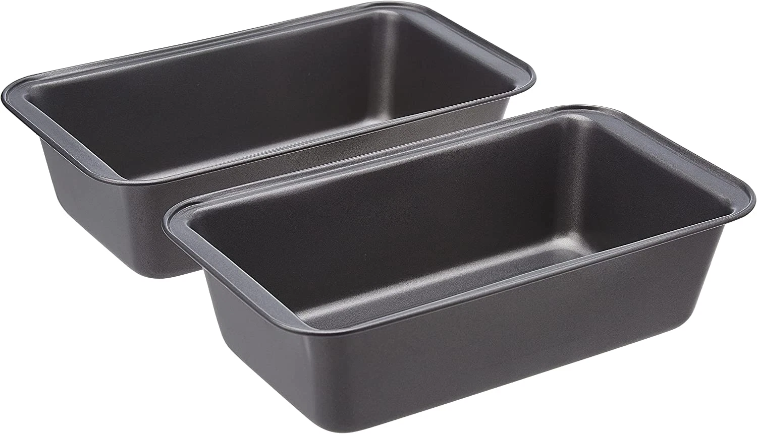 2 Pack Nonstick Bread Loaf Pans 9.5x5 Inch Baking Pan Meatloaf Cake Pan Gray