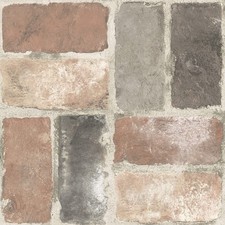 12x12 Brick Red Peel Stick Vinyl Floor Tiles Water Resistant 10 Pack Easy Inst