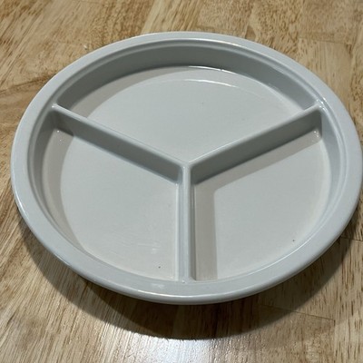 Hall Divided Plate Cream 1901 Made In USA Party Platter Ceramic Dish 9 