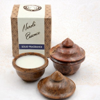 Neroli Orangenblüte Duft Creme 100% Natürlich Parfum Stein Tiegel Indien 6g