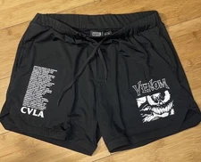 CVLA x Venom Rage LA Marvel Stretch Los Angeles Tillys XL Shorts Rare Gym NICE