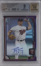2015 Bowman Draft Chrome Pick Purple Refractor Tyler Jay BGS 9 MINT Auto fm0