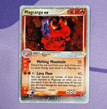 VERY NICE Magcargo ex 95/97 EX Dragon Holo Silver Border English 2003 Pokemon