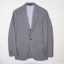 J Crew Ludlow Pincord Suit Mens 36R 33x30 Blue Stripe Cotton Subalpino Fabric