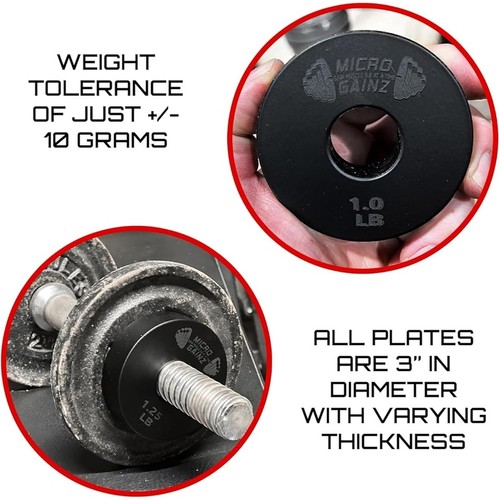 Fractional Weight Plates 1 Inch Standard Barbell .50LB Sintered Steel Set New - 第 5/7 張圖片
