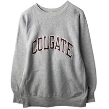 Used 90'S Champion Reverse Weave Sweatshirt with Embroidered Tag and Adverti...