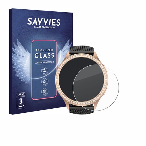 3x Savvies Schutzglas für elfofle AK54 1.32" Echt Glas Panzer Display 9H