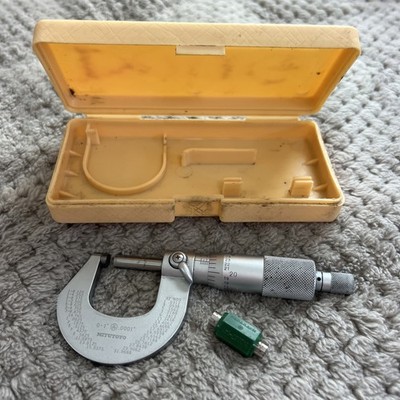 Mitutoyo M220-1 One Inch Micrometer 101-113 W/Box  Made in Japan Machinist Tools