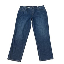 Chico s So Slimming Girlfriend Slim Leg Ankle Blue Denim Jeans Women s Sz 16 NWT