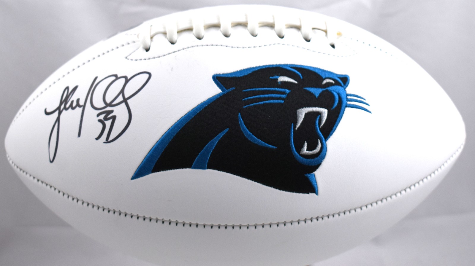 Luke Kuechly Autographed Signed Carolina Panthers Logo Football- Beckett W Holo *Black 