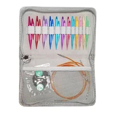 Metal Crochet Needle Interchangeable Crochet Hook Circular Knitting Needle Set