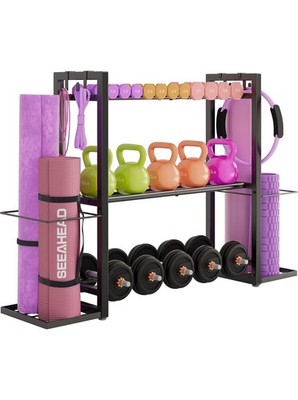 Adjustable 3-Tier Dumbbell Rack Home Gym Storage