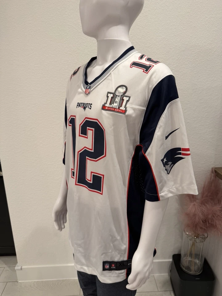 Camiseta deportiva Nike Tom Brady New England Patriots NFL talla XL Super Bowl 51 LI Foto 2 de 4