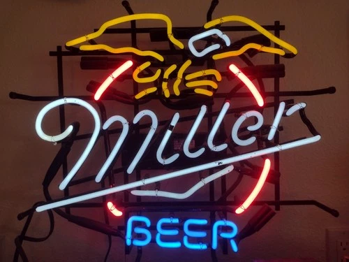 MILLER Vintage neon bar sign  22" x 19 1/2" x 6"