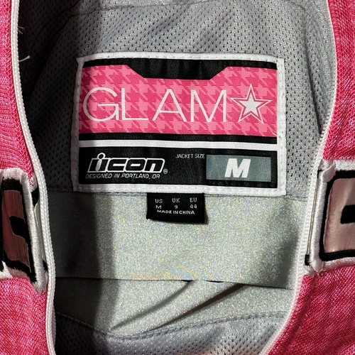 ICON Merc Women's Textile Motorcycle Jacket White/Pink Medium - Picture 3 of 4