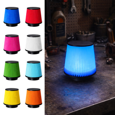 3D-gedruckter Luftfilter Stil LED Lampe USB betrieben dimmbar Schreibtisch Garage Licht Geschenk