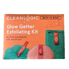 NEW Cleanlogic Glow Getter Exfoliating Kit Bath and Body