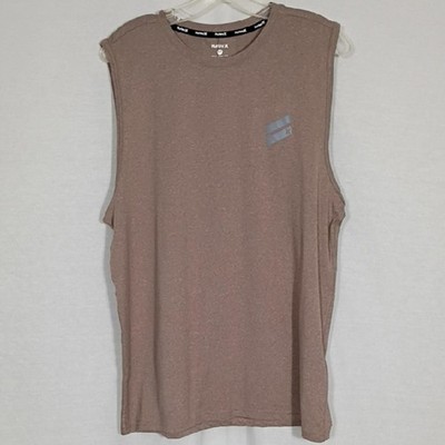 NWT Hurley Exist Breathe Tank Heathered Poly span Roadside Cream/Choc Men Sz Med