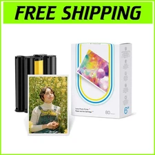 Amber M100/M200 4x6'' Dye Sublimation Photo Printer with 80 Glossy Sheets & Ink