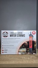 Practical Survival 5-Pack Emergency Water Filter Straws - 0.1 Micron, New