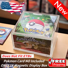 Pok mon Magnetic Booster Box Acrylic Case STRONG magnets Description-FREE Ship