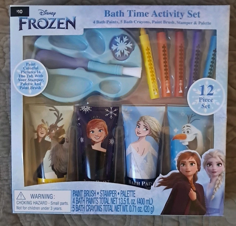 Disney Frozen Bath Time Actividad Juego de 12 Piezas Pintura Imágenes Coloridas NUEVO Foto 4 de 4