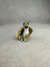 Miniature German Shepherd Dog Figurine Angel Wings