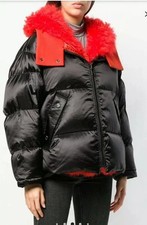 nuovo piumino Yves Salomon shearling oversize taglia 40 uk 12 us 8 prezzo consigliato £ 1550 b1