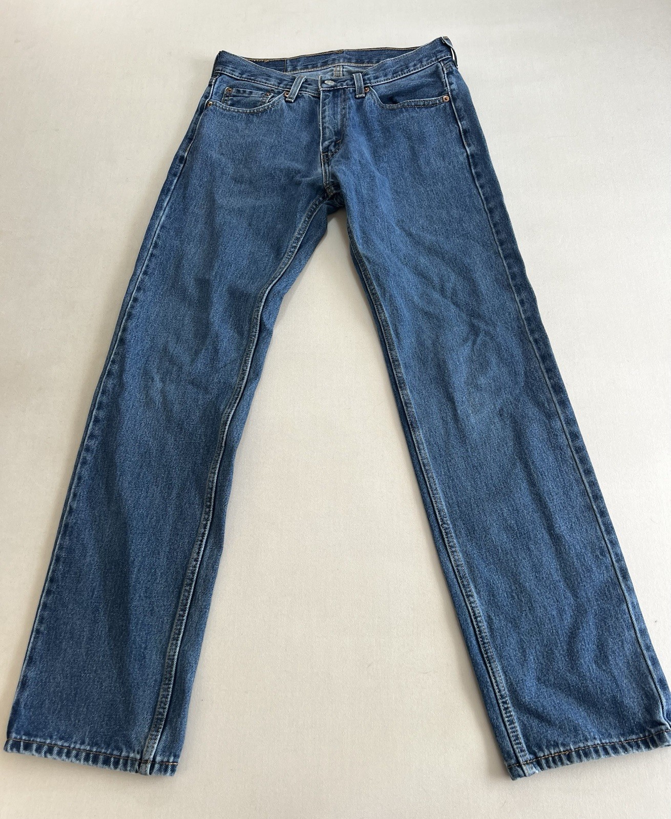 Levi's Jeans Men's 30x34 505 Straight Leg Blue Cotton Denim