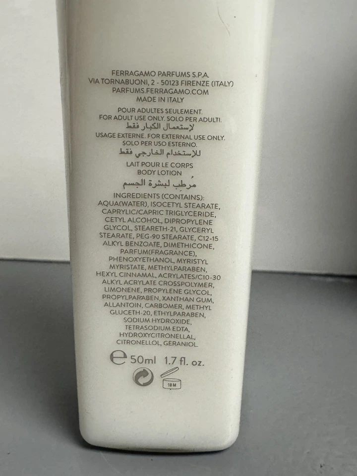 Lote de 10 PACK Loción Corporal Salvatore Ferragamo Tuscan Soul Convivio 50 ml 1,7 oz Foto 3 de 3