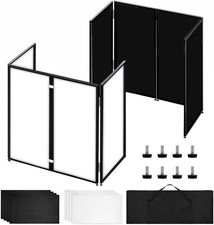 Portable DJ Booth Facade Stand, Foldable DJ Table 45"X40" Tabletop, DJ Facade St