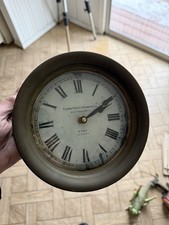 Vintage Timeworks Panama Pacific Brass Round Porthole Clock 8”