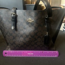 Coach Mollie Tote In Signature Canvas With Zip Top