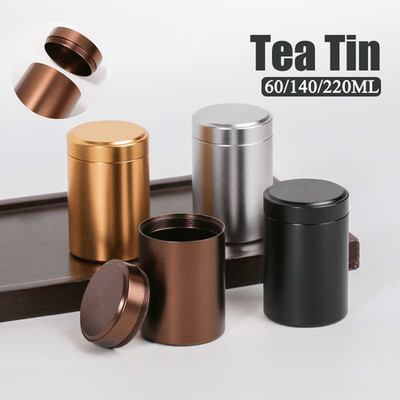 Portable Mini Airtight Tea Tin-Aluminum Travel Tea Caddy Container 60/140/220ML
