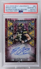 2024 Bowman Best U Brady Cook Elements Of The Game Red Ref Auto #'d 3/10 PSA 10