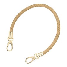 50cm Short Leather PU Braided Purse Replacement Handle - Apricot Gold
