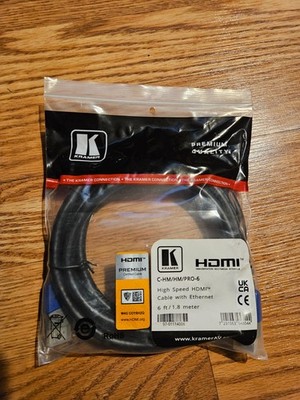 Kramer HDMI c-hm/hm/pro-6 Premium / High Speed HDMI Cable with Ethernet (6ft)